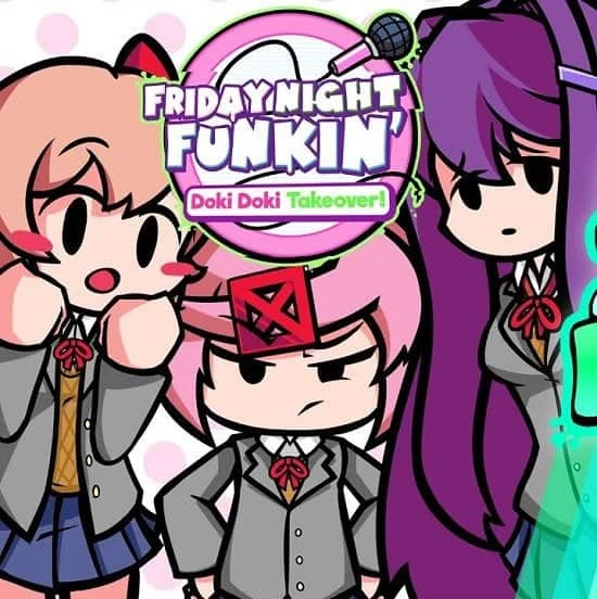FNF: Doki Doki Takeover (DDLC) Plusをプレイ